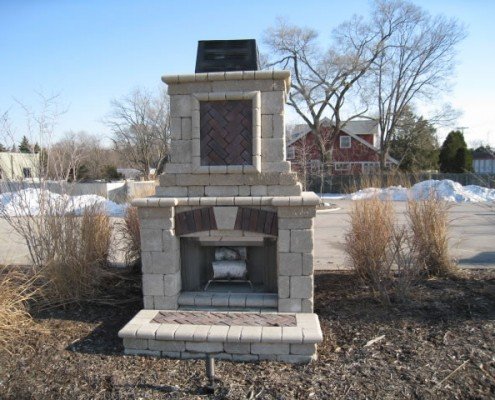 Built-in Outdoor Fireplace Whitefish Bay, WI
