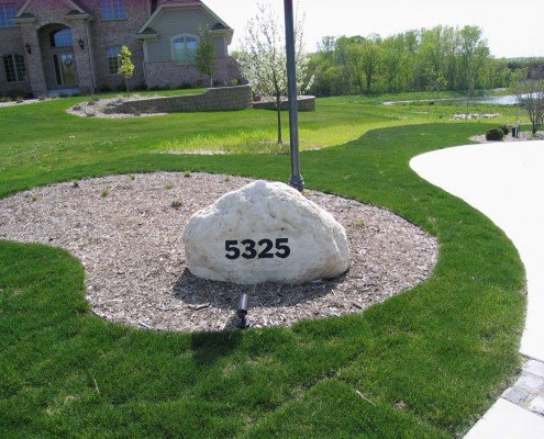 Front Rock with Address Brookfield, WI